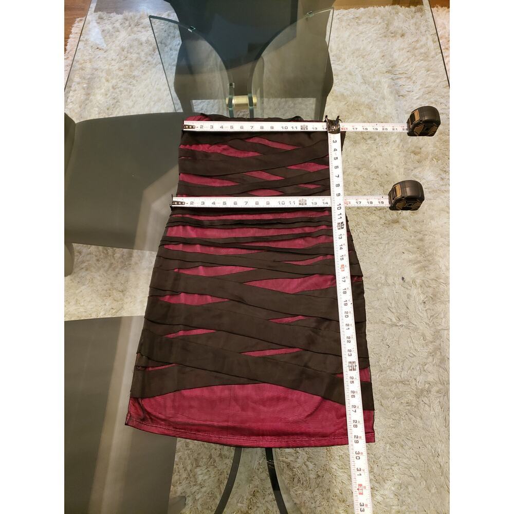 Forever 21 Strapless Dress Womens 1X Purple Black Bodycon Party Mini Plus - Picture 9 of 9